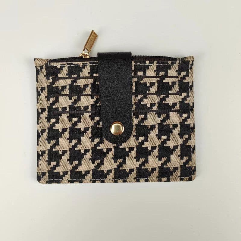 image-Short Small Card Holder Certificate Holder Women With Zipper