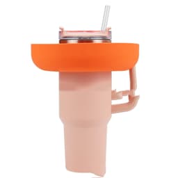 image-Silicone Snack For Cup 40 Oz Reusable Snack Container 4 Compartment Snack Platters Cup Snack Bowl Cup Holder Food Tray