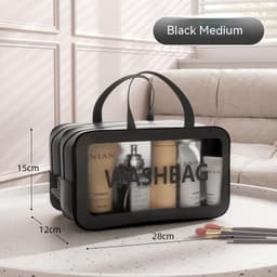 image-Large Capacity Dry Wet Separation Washing And Makeup Bag Portable