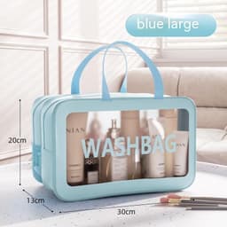 image-Large Capacity Dry Wet Separation Washing And Makeup Bag Portable