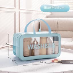 image-Large Capacity Dry Wet Separation Washing And Makeup Bag Portable