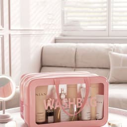 image-Large Capacity Dry Wet Separation Washing And Makeup Bag Portable