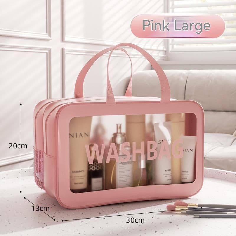 image-Large Capacity Dry Wet Separation Washing And Makeup Bag Portable