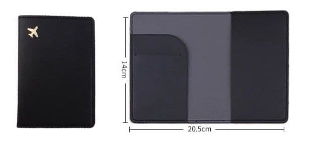 image-Leather Document Package Travel Protective Case Passport Case