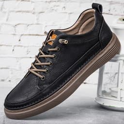 image-Summer New Breathable Soft Bottom Lightweight Sneakers Men's Retro Hole Casual Sneakers