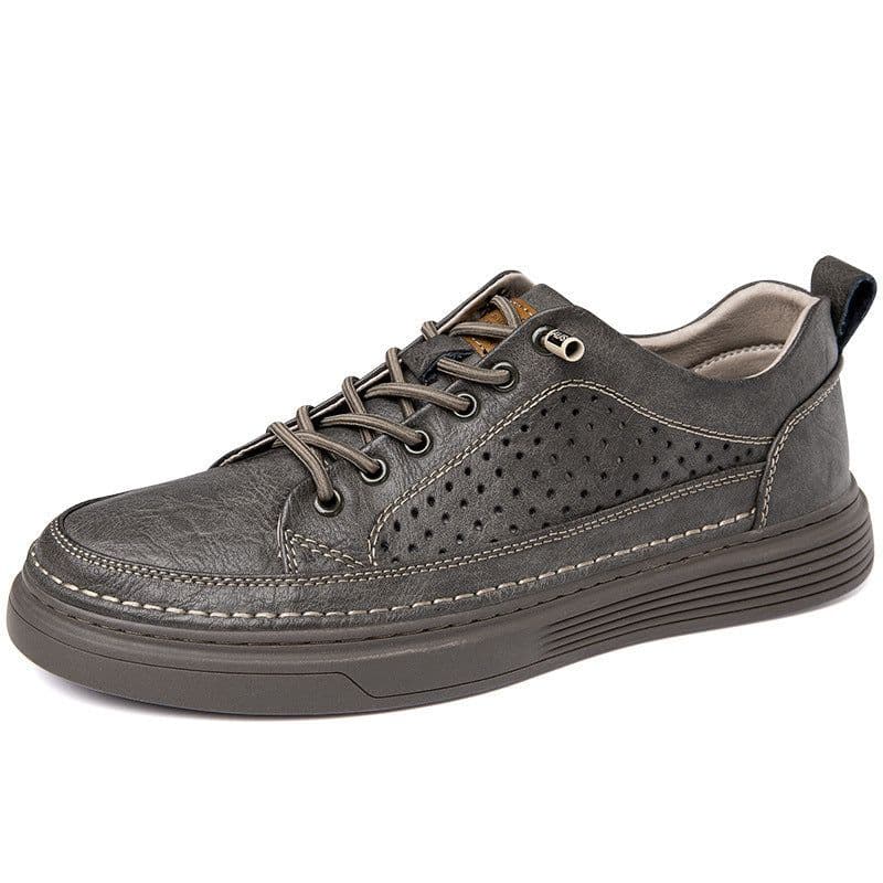 image-Summer New Breathable Soft Bottom Lightweight Sneakers Men's Retro Hole Casual Sneakers