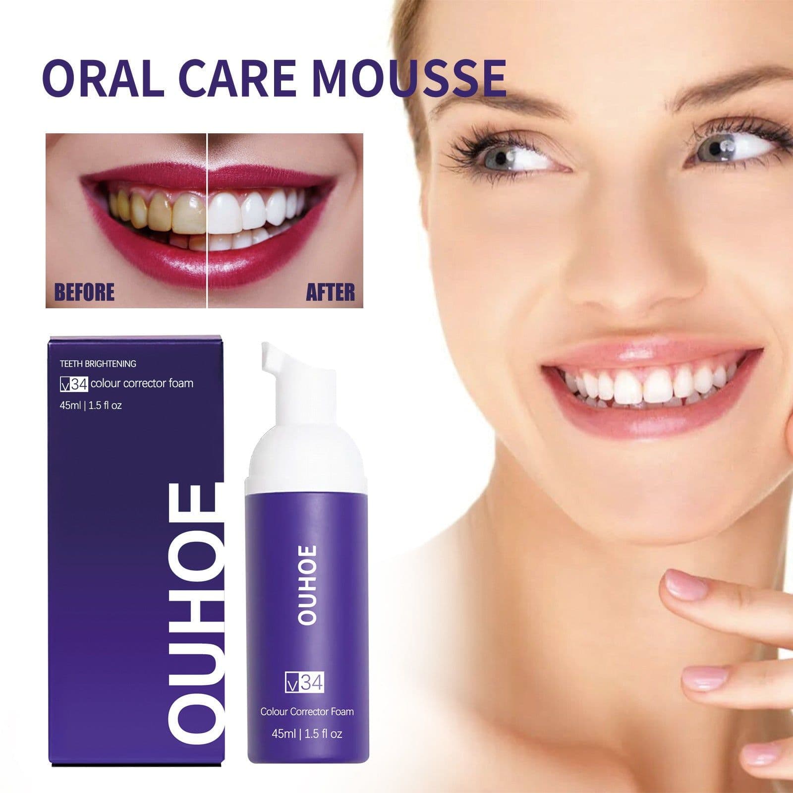 image-Teeth Cleaning Mousse Anti-moth Cleaning Yellow Teeth Tartar Breath Fresh Brightening White Beautiful Tooth Toothpaste