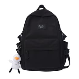 image-School Season New Fashion Backpack Fresh Middle School Students Korean Casual Solid Color Backpack