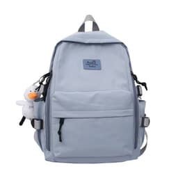 image-School Season New Fashion Backpack Fresh Middle School Students Korean Casual Solid Color Backpack