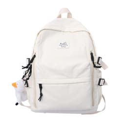 image-School Season New Fashion Backpack Fresh Middle School Students Korean Casual Solid Color Backpack