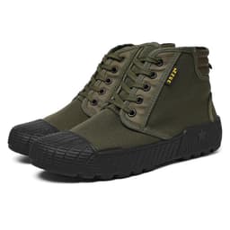 image-Construction Site Wear-resistant Non-slip High Top Canvas Breathable Shoes