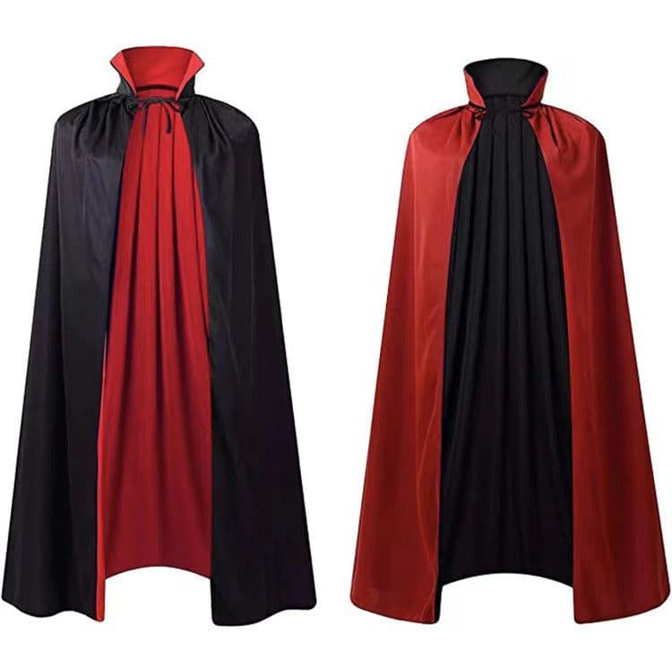 image-Halloween Cloak Costumes Wizard Cloak For Children Hooded Capes Mantle Black Party Decoration