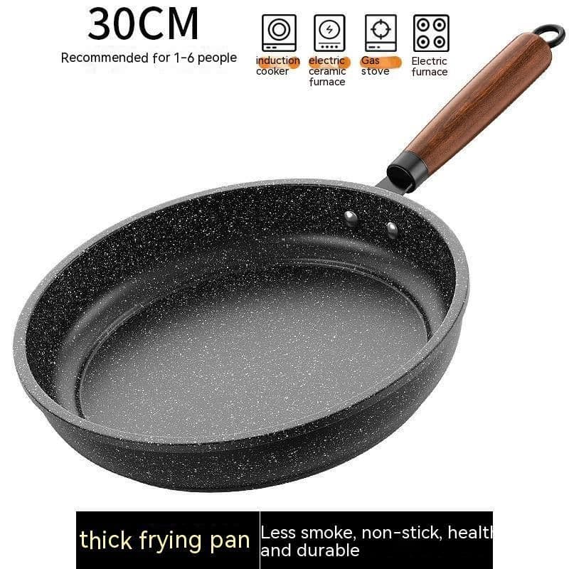 image-Medical Stone Frying Pan Non-stick Multi-functional Pan Light Oil Smoke Griddle