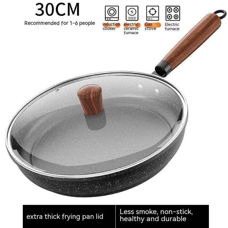 image-Medical Stone Frying Pan Non-stick Multi-functional Pan Light Oil Smoke Griddle