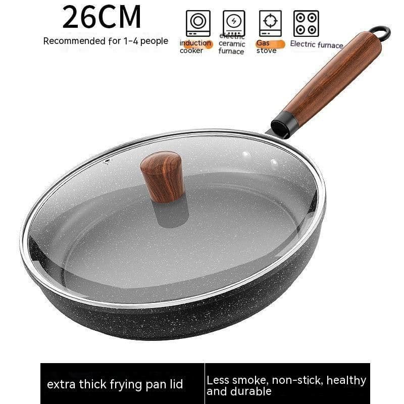 image-Medical Stone Frying Pan Non-stick Multi-functional Pan Light Oil Smoke Griddle