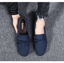 image-Korean Style Trendy Casual Shoes Canvas Low-top British Microfiber Suede Shoes