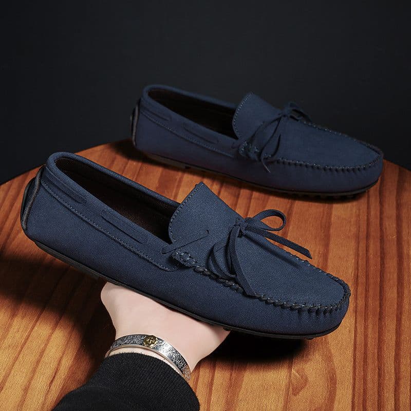 image-Korean Style Trendy Casual Shoes Canvas Low-top British Microfiber Suede Shoes