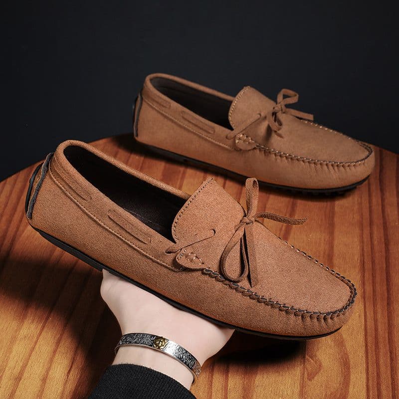 image-Korean Style Trendy Casual Shoes Canvas Low-top British Microfiber Suede Shoes