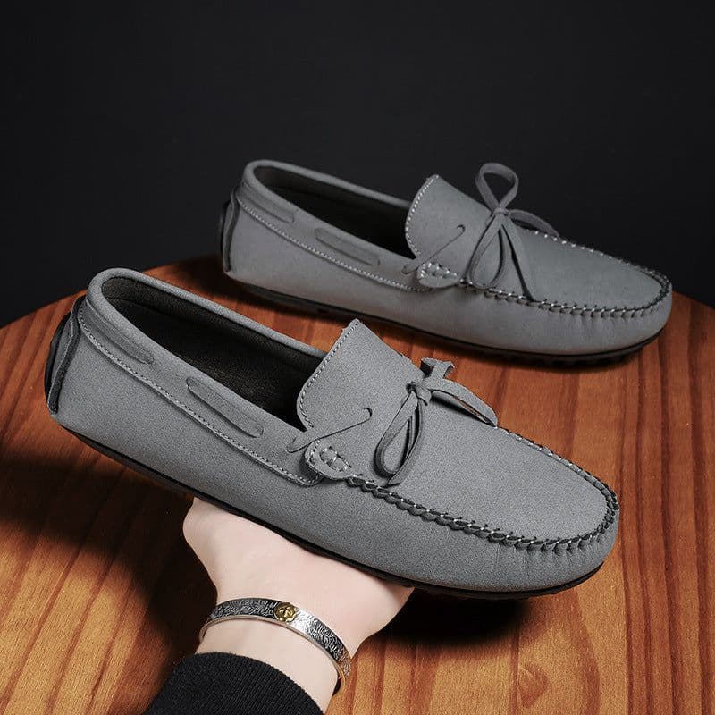 image-Korean Style Trendy Casual Shoes Canvas Low-top British Microfiber Suede Shoes