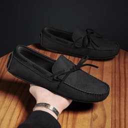 image-Korean Style Trendy Casual Shoes Canvas Low-top British Microfiber Suede Shoes