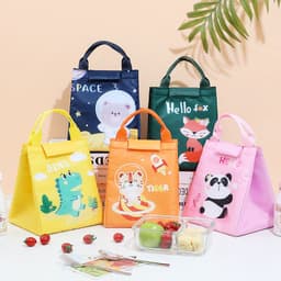 image-New Cartoon Student Lunch Bag Oxford Cloth Insulation