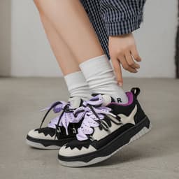 image-Black And White Contrast Color Skateboard Casual Shoes