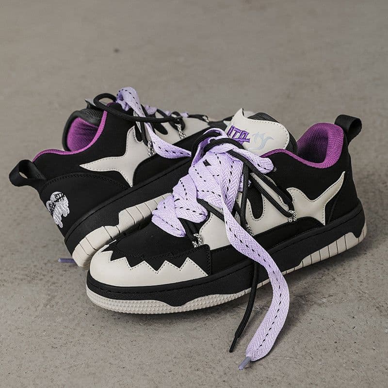 image-Black And White Contrast Color Skateboard Casual Shoes
