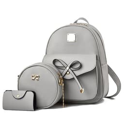 image-Women's Fashion Simple Large Capacity Korean Style Bow Backpack