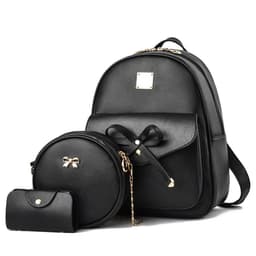 image-Women's Fashion Simple Large Capacity Korean Style Bow Backpack