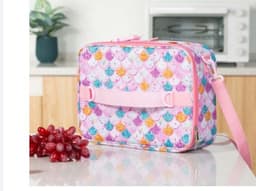 image-Crossbody Children Cartoon Lunch Bag Oxford Cloth Color Student Thermal Bag