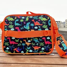 image-Crossbody Children Cartoon Lunch Bag Oxford Cloth Color Student Thermal Bag