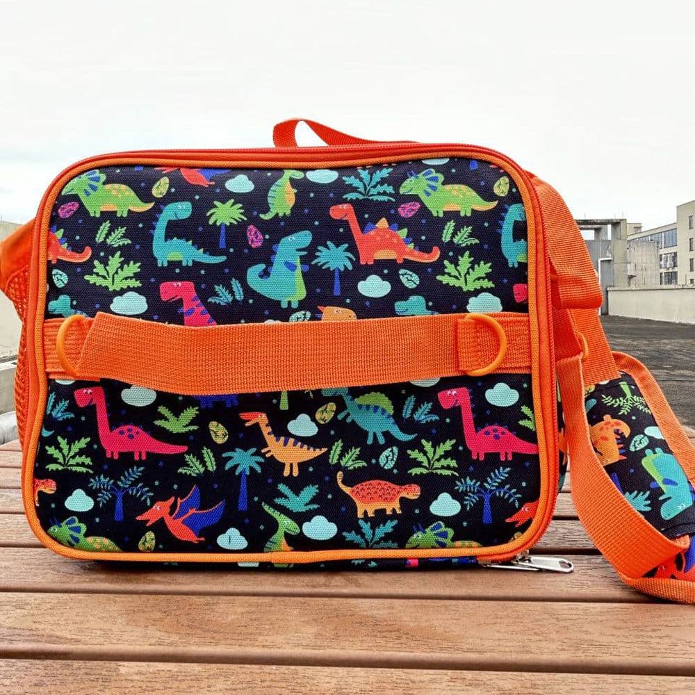 image-Crossbody Children Cartoon Lunch Bag Oxford Cloth Color Student Thermal Bag