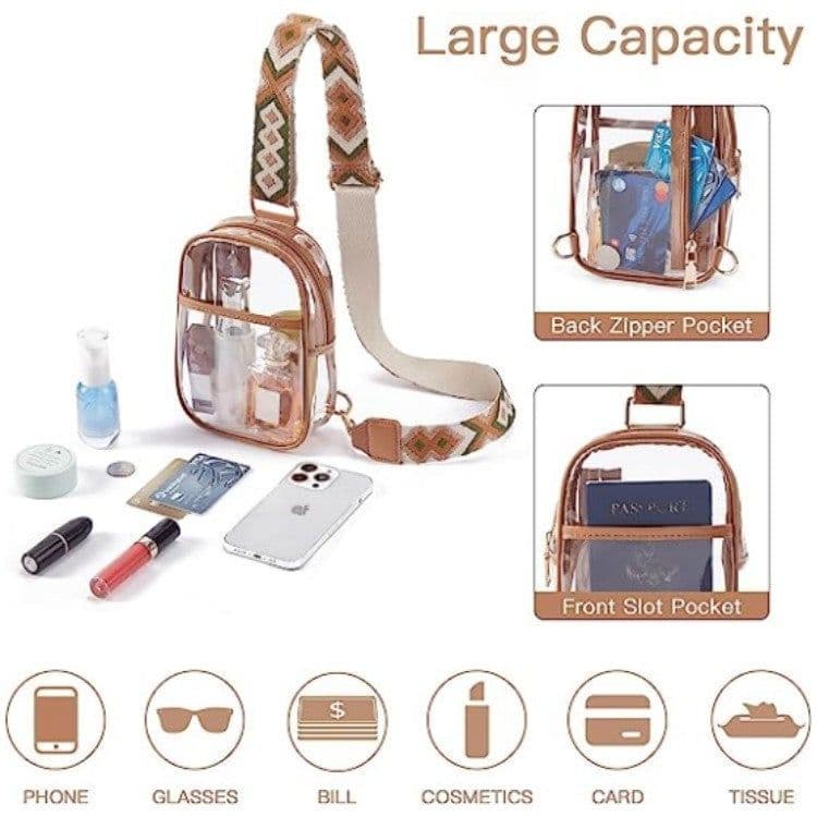 image-Women's Fashion Simple Hoof Flower Transparent Shoulder Bag