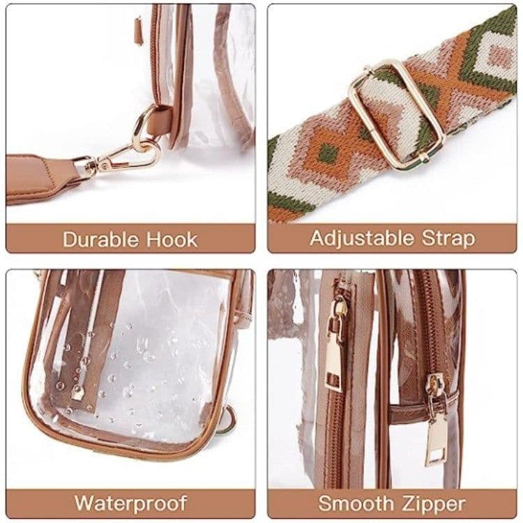 image-Women's Fashion Simple Hoof Flower Transparent Shoulder Bag