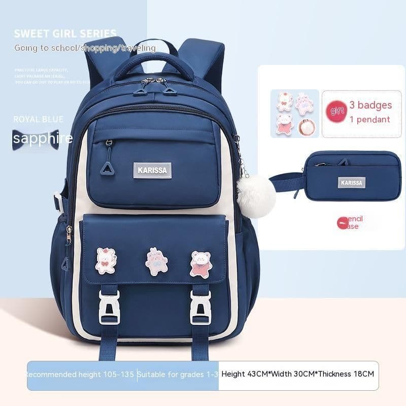 image-Girls' Waterproof Backpack Wear-resistant Large Capacity