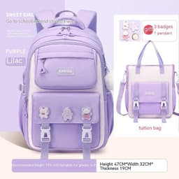 image-Girls' Waterproof Backpack Wear-resistant Large Capacity