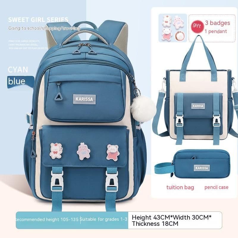 image-Girls' Waterproof Backpack Wear-resistant Large Capacity