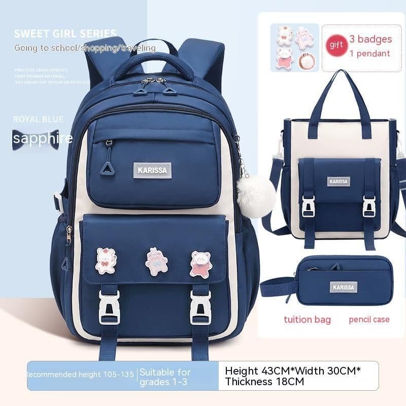 image-Girls' Waterproof Backpack Wear-resistant Large Capacity