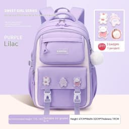 image-Girls' Waterproof Backpack Wear-resistant Large Capacity