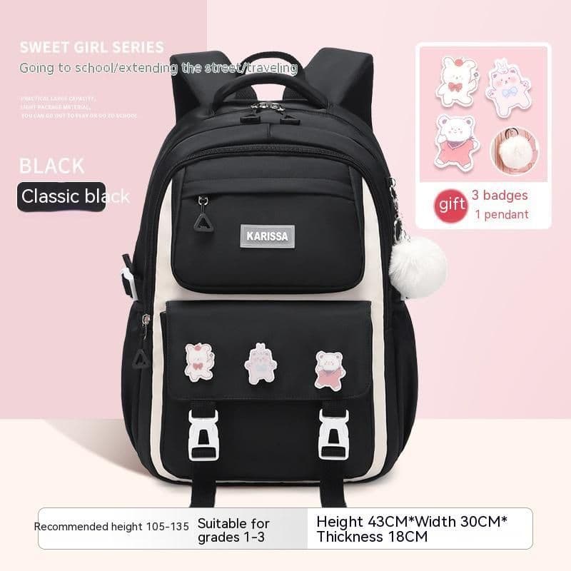 image-Girls' Waterproof Backpack Wear-resistant Large Capacity