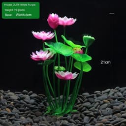 image-Fish Tank Landscaping Lotus Flowers Water Plants And Simulated Plants