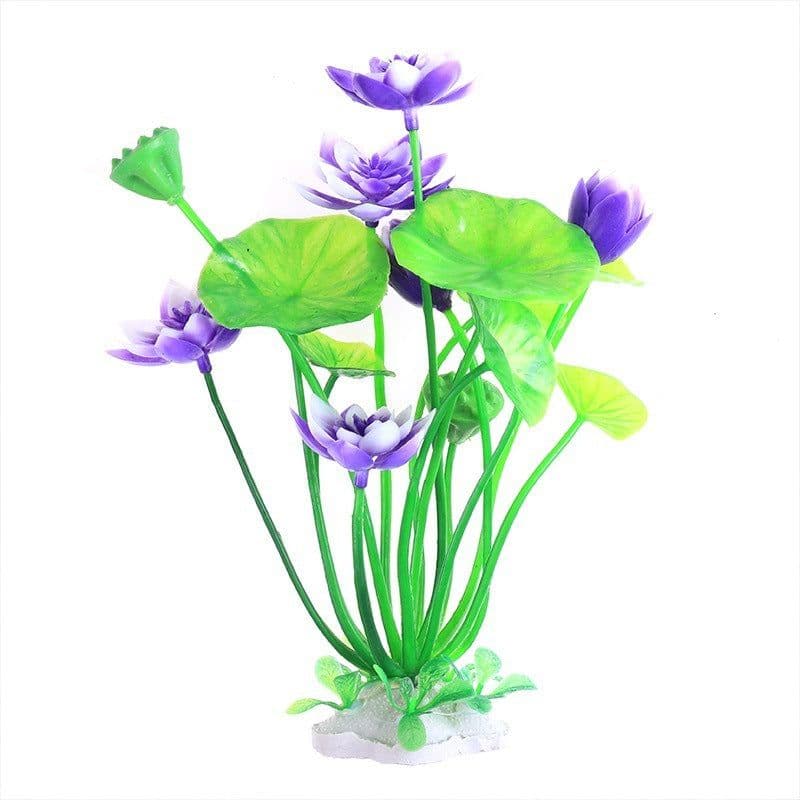 image-Fish Tank Landscaping Lotus Flowers Water Plants And Simulated Plants