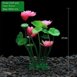 image-Fish Tank Landscaping Lotus Flowers Water Plants And Simulated Plants