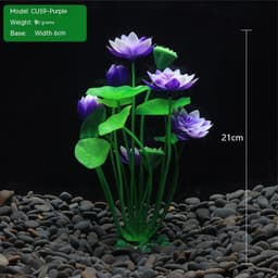 image-Fish Tank Landscaping Lotus Flowers Water Plants And Simulated Plants