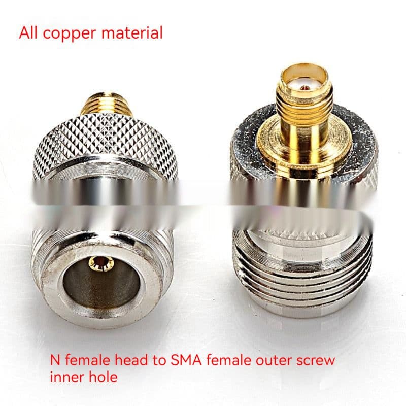 image-Pure Copper RF Converter Adapter N Female Connector To SMA Female Interface Female Connector