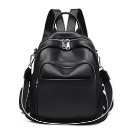 image-Leather Backpack Women's New First Layer Cowhide Simple All-match