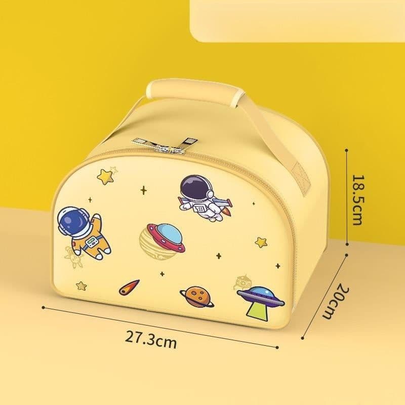 image-Children's Lunch Box Handbag Multi-layer Thermal Insulation Primary School Student Waterproof Handbag