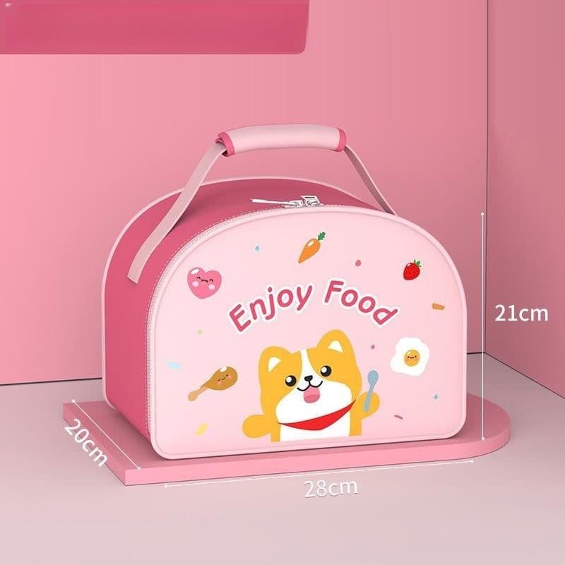 image-Children's Lunch Box Handbag Multi-layer Thermal Insulation Primary School Student Waterproof Handbag