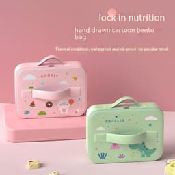 image-Children's Lunch Box Handbag Multi-layer Thermal Insulation Primary School Student Waterproof Handbag