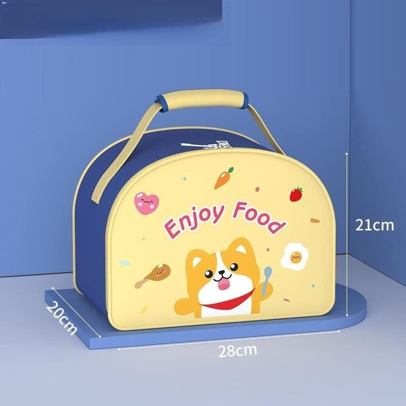 image-Children's Lunch Box Handbag Multi-layer Thermal Insulation Primary School Student Waterproof Handbag